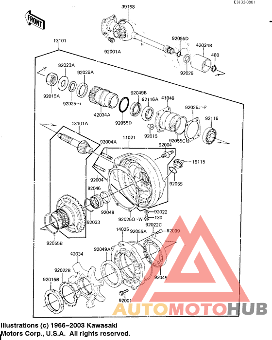 Drive shaft/final gears