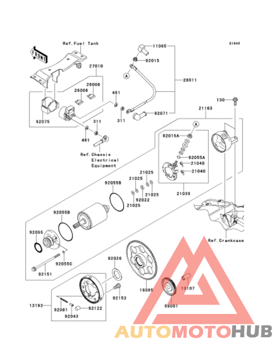 Starter motor/starter clutch