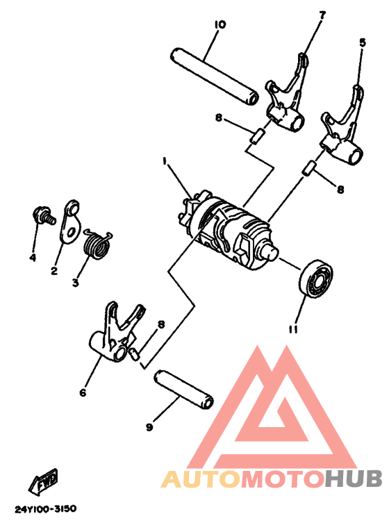 Shift cam & fork