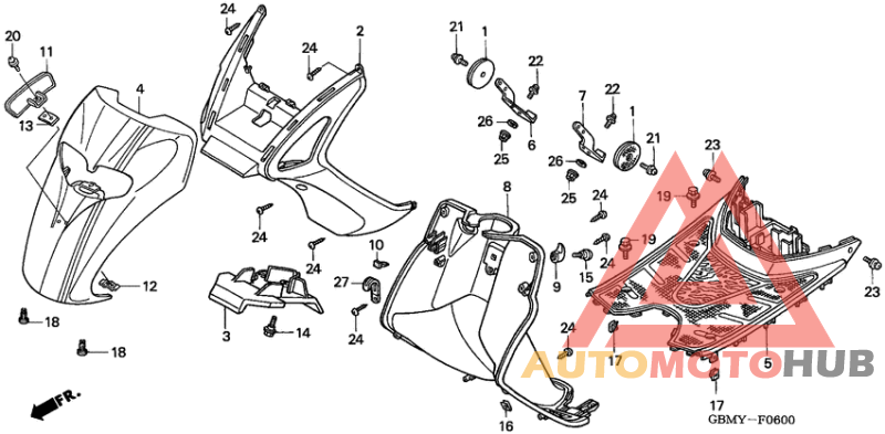 Front fender/step floor