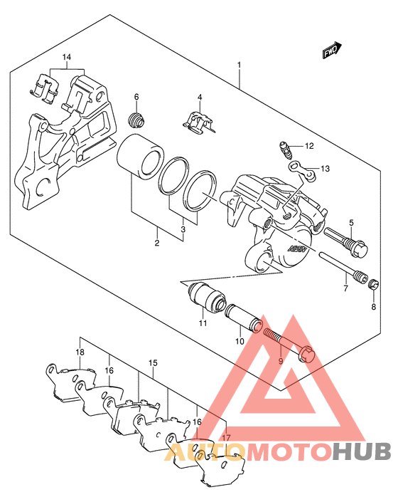 Задний суппорт