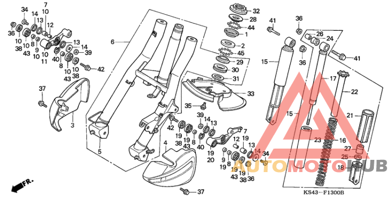 Вилка передней оси