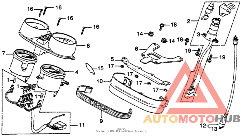 Cb40oti key set + speedometer + tachometer