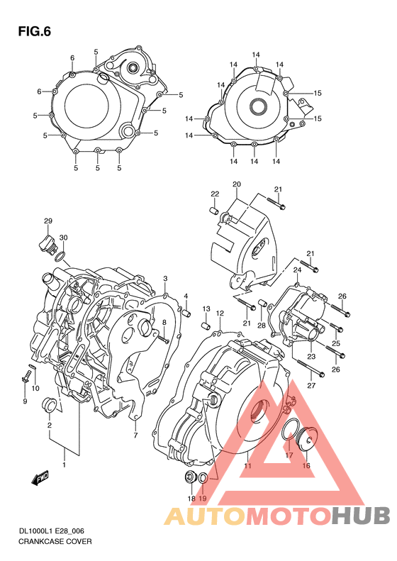 Crankcase cover ass`y  (v
