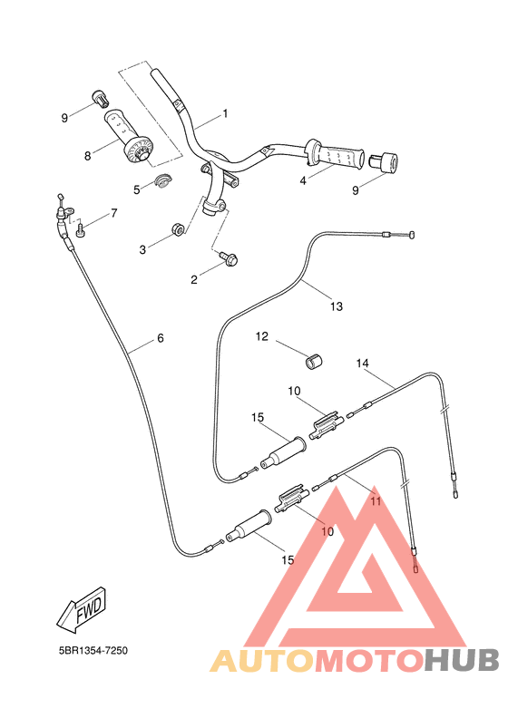 Steering handle. cable