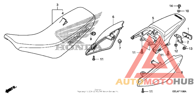 Seat + rear fender
