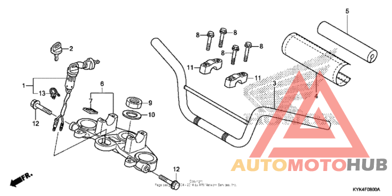 Handlebar + top bridge