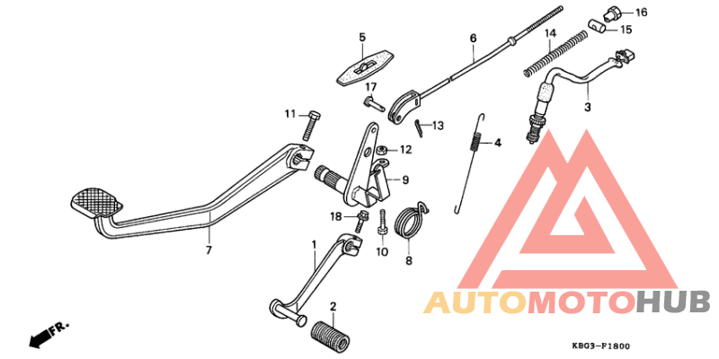 Brake pedal assy