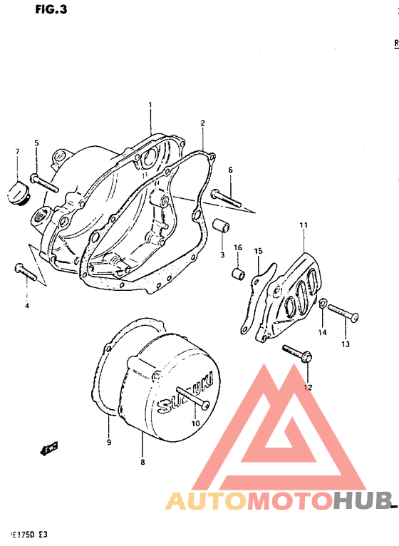 Crankcase cover ass`y  (v