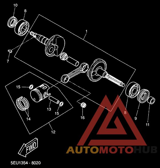 Ciguenal piston