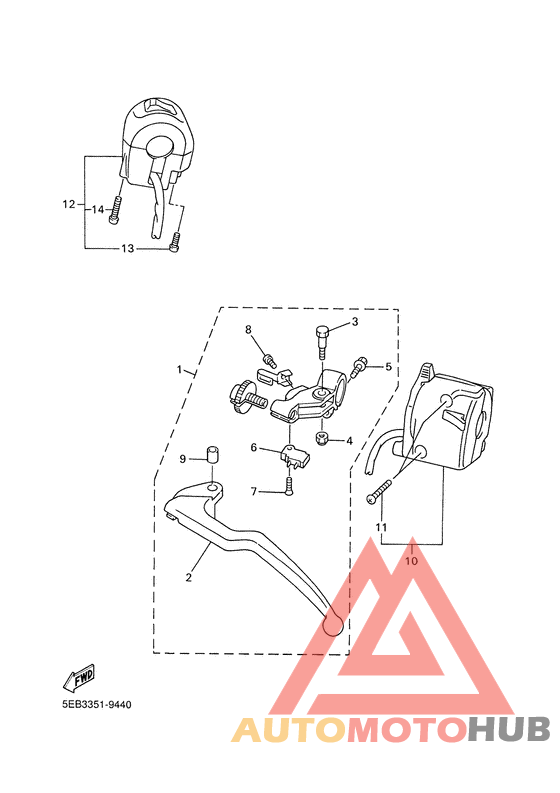Handle switch. lever
