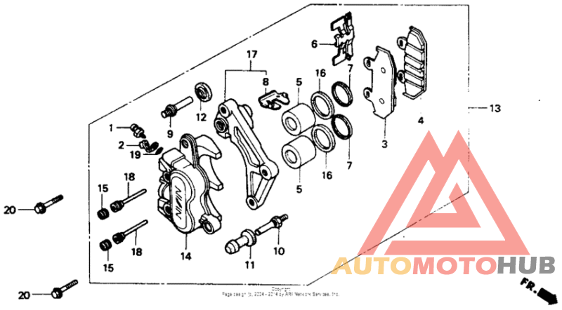 Fr. brake caliper 90