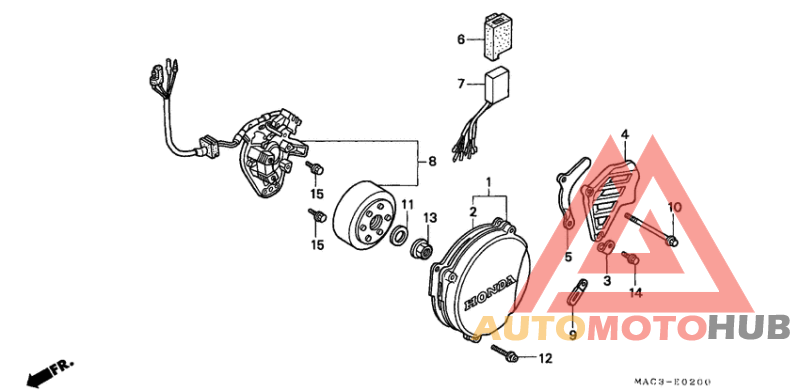 Left crankcase cover/ generator