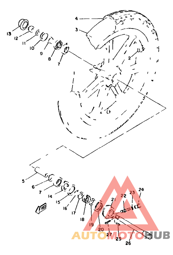 Переднее колесо