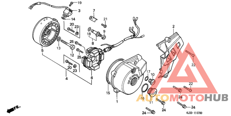Left crankcase cover/ generator