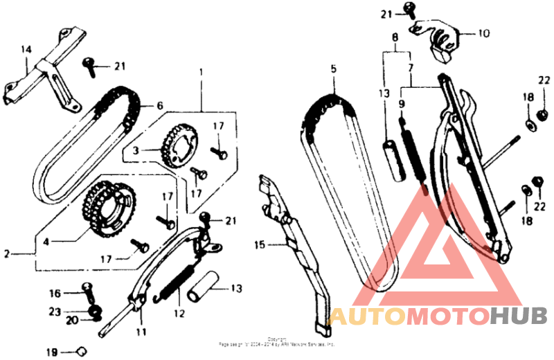 Cam chain + tensioner