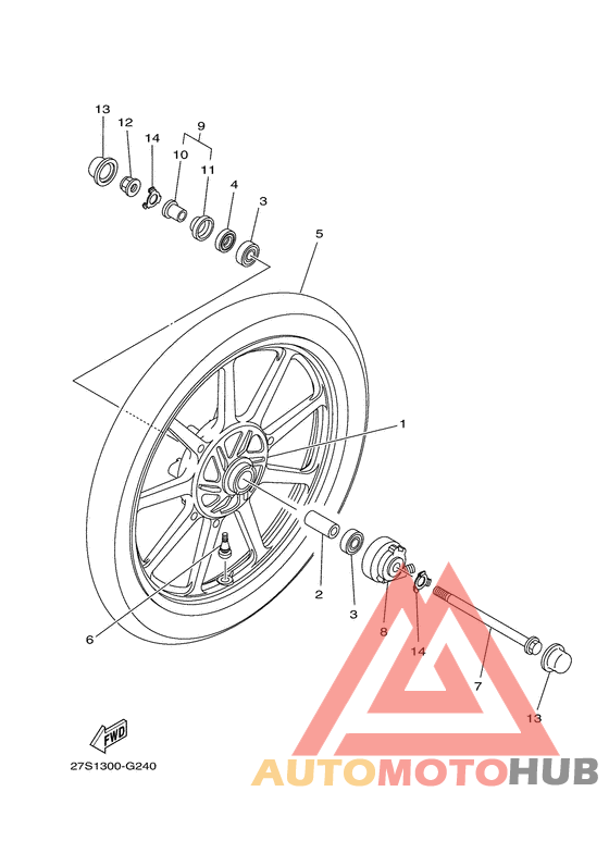 Переднее колесо