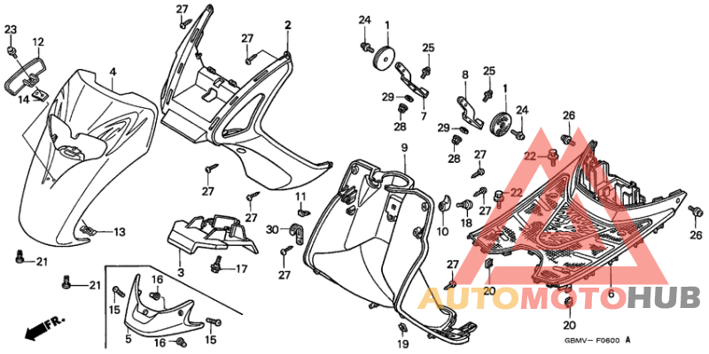 Front fender/step floor