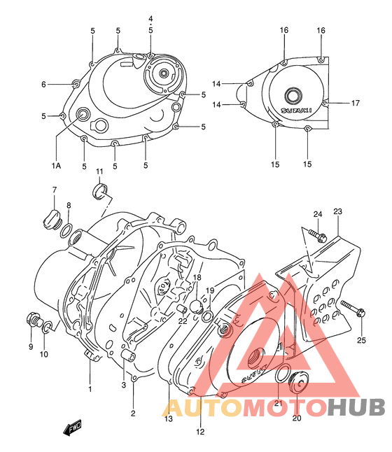 Crankcase cover ass`y  (v