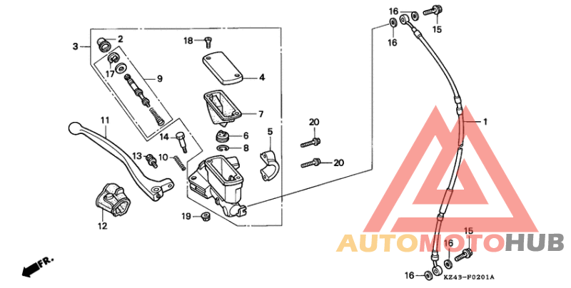 Fr. brake master cylinder