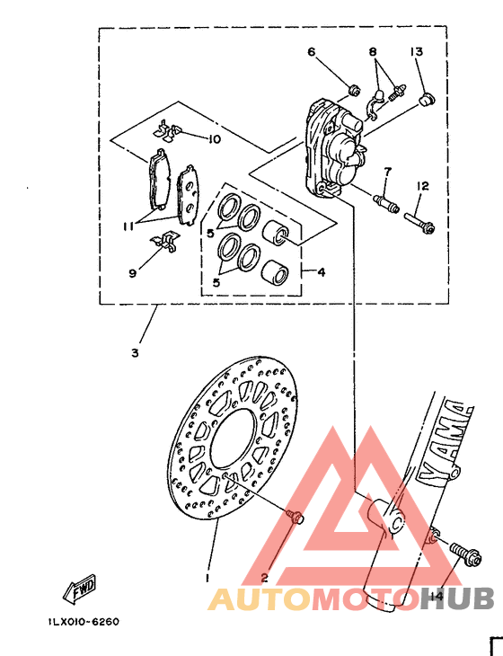 Front brake. caliper