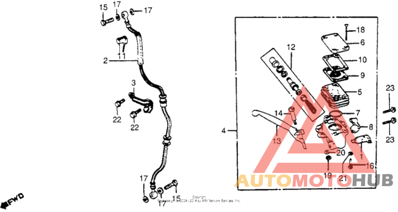 Fr. brake master cyl.