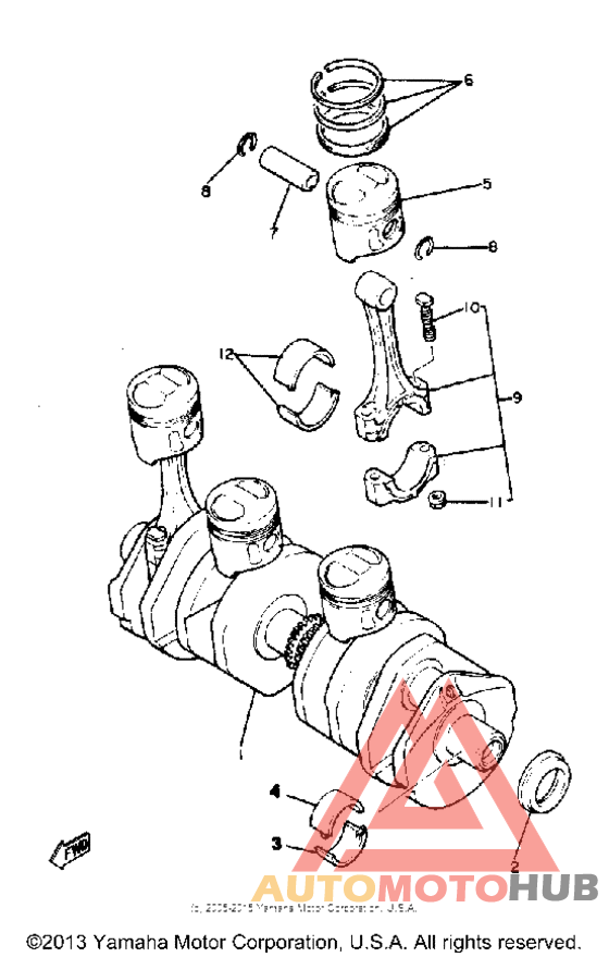 Crankshaft-piston