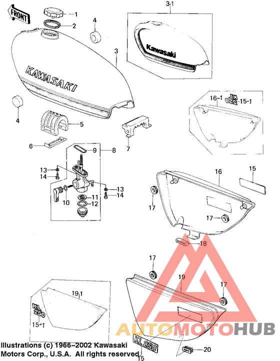 Fuel tank/side covers