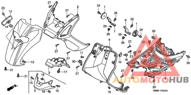 Front fender/step floor