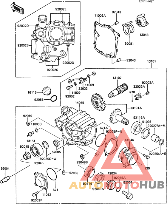 Front bevel gear(1/2)