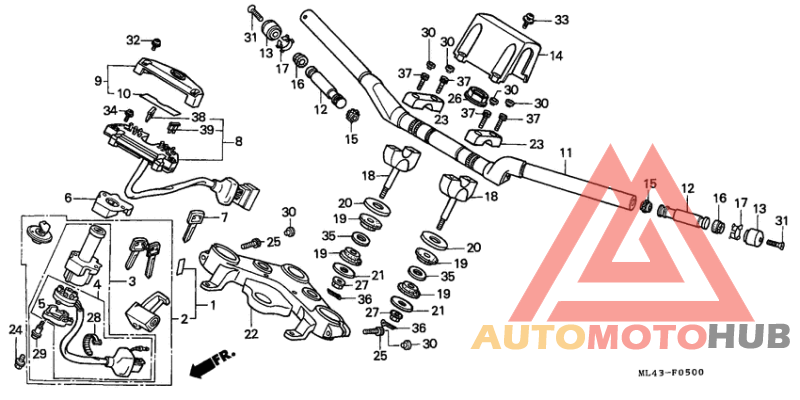 Handle pipe/top bridge