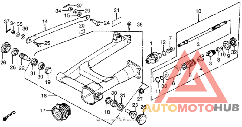 Swingarm + drive shaft