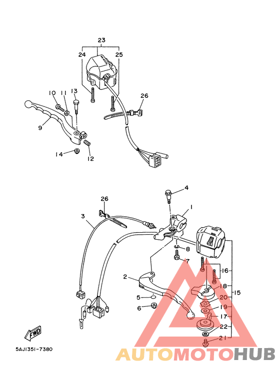 Handle switch. lever