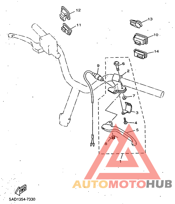 Handle switch. lever