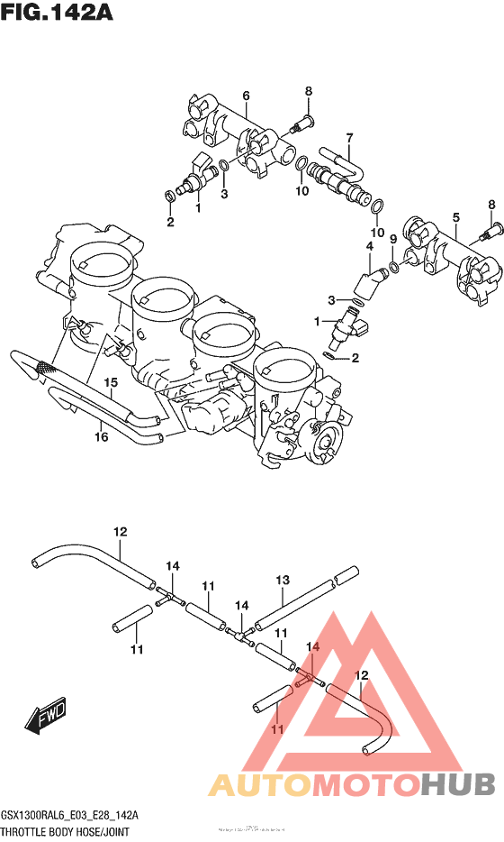 Throttle Body Hose/joint (Gsx1300Ral6 E03)