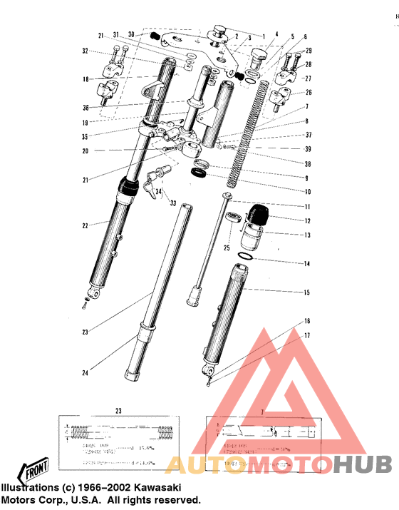 Вилка передней оси