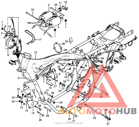 Wire harness + frame