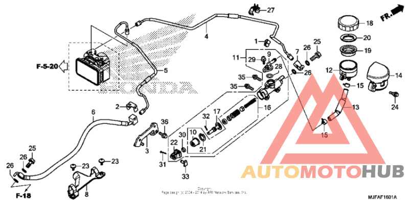 Rear brake master cylinder (2)