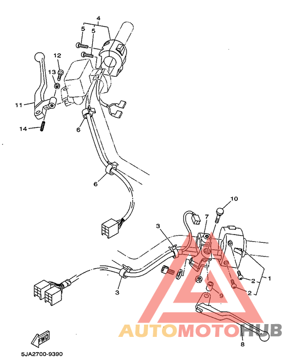 Handle switch. lever