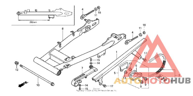 Swingarm + chain case