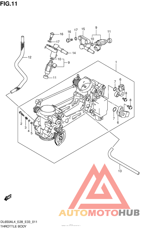 Throttle Body (Dl650Al4 E28)
