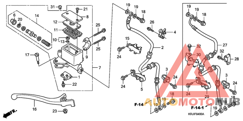 Fr. brake master cylinder