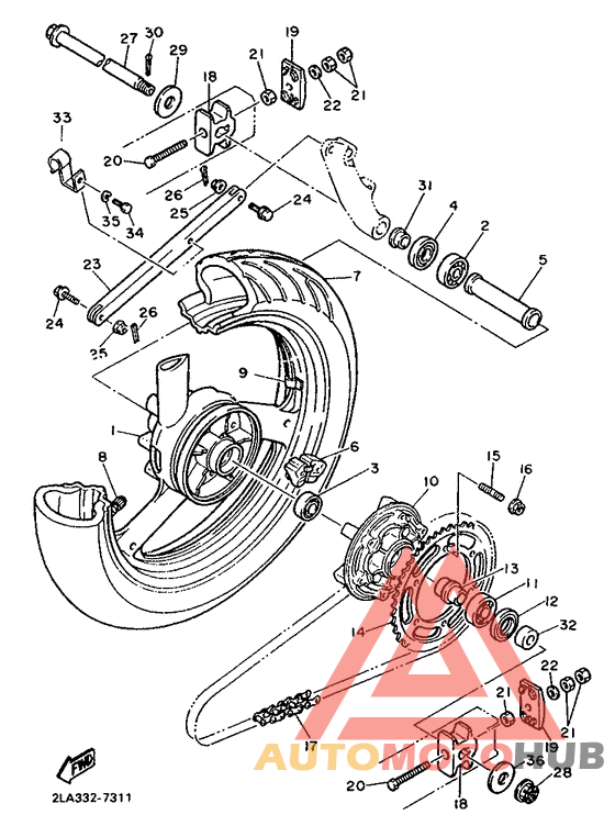 Переднее колесо