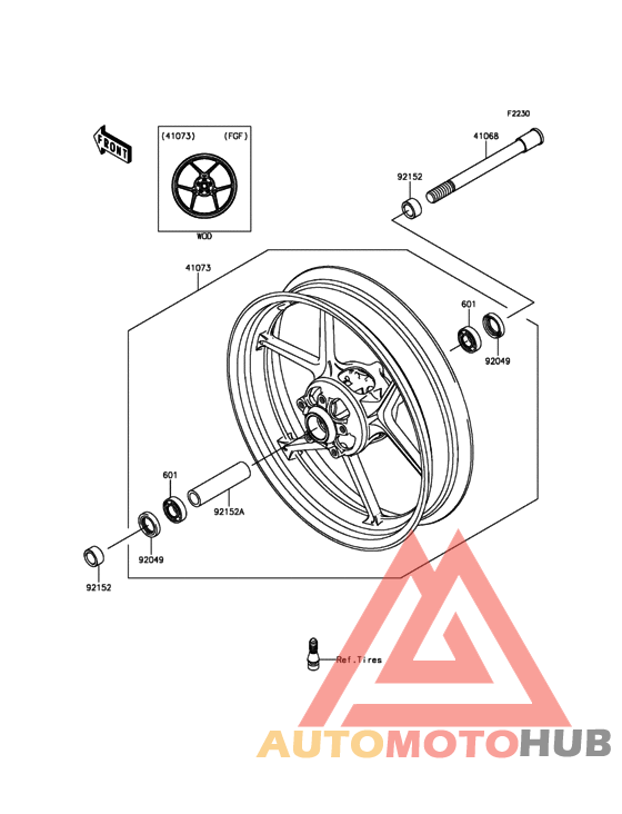 Переднее колесо