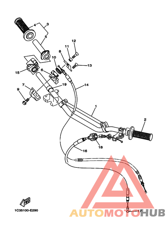 Steering handle & cable