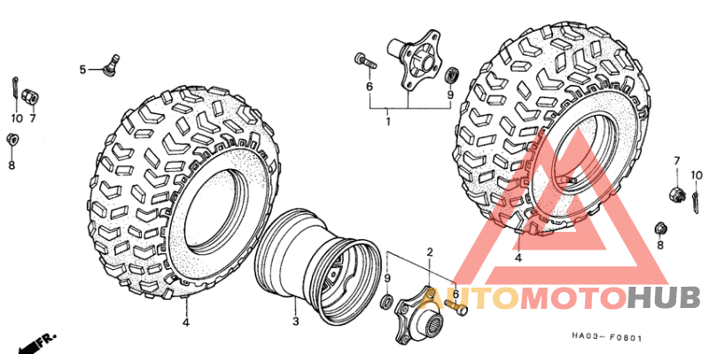 Rear wheel complete assy