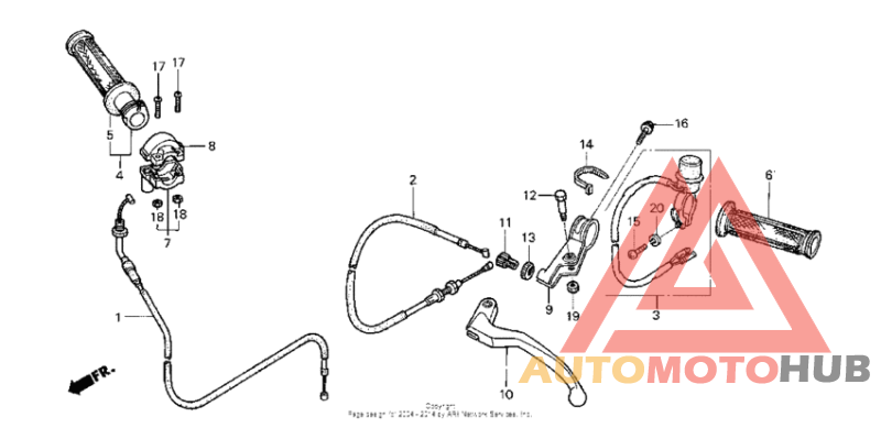 Handle lever + switch + cable