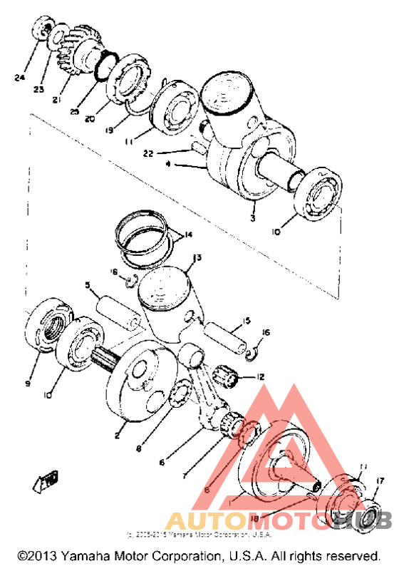 Коленчатый вал и Поршень