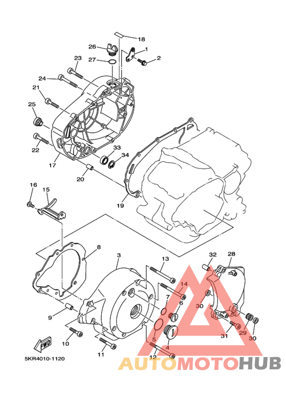 Crankcase cover ass`y  (v