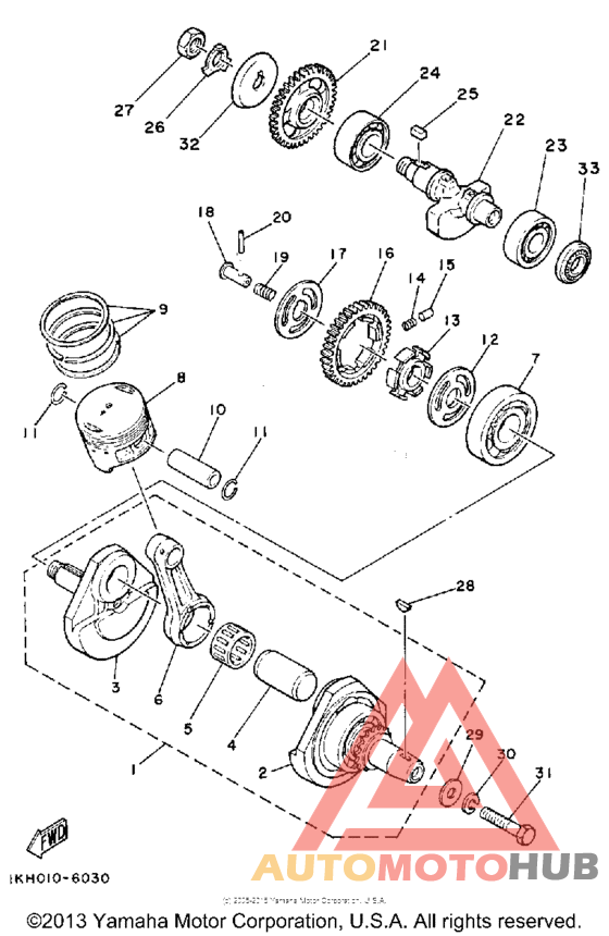 Crankshaft-piston